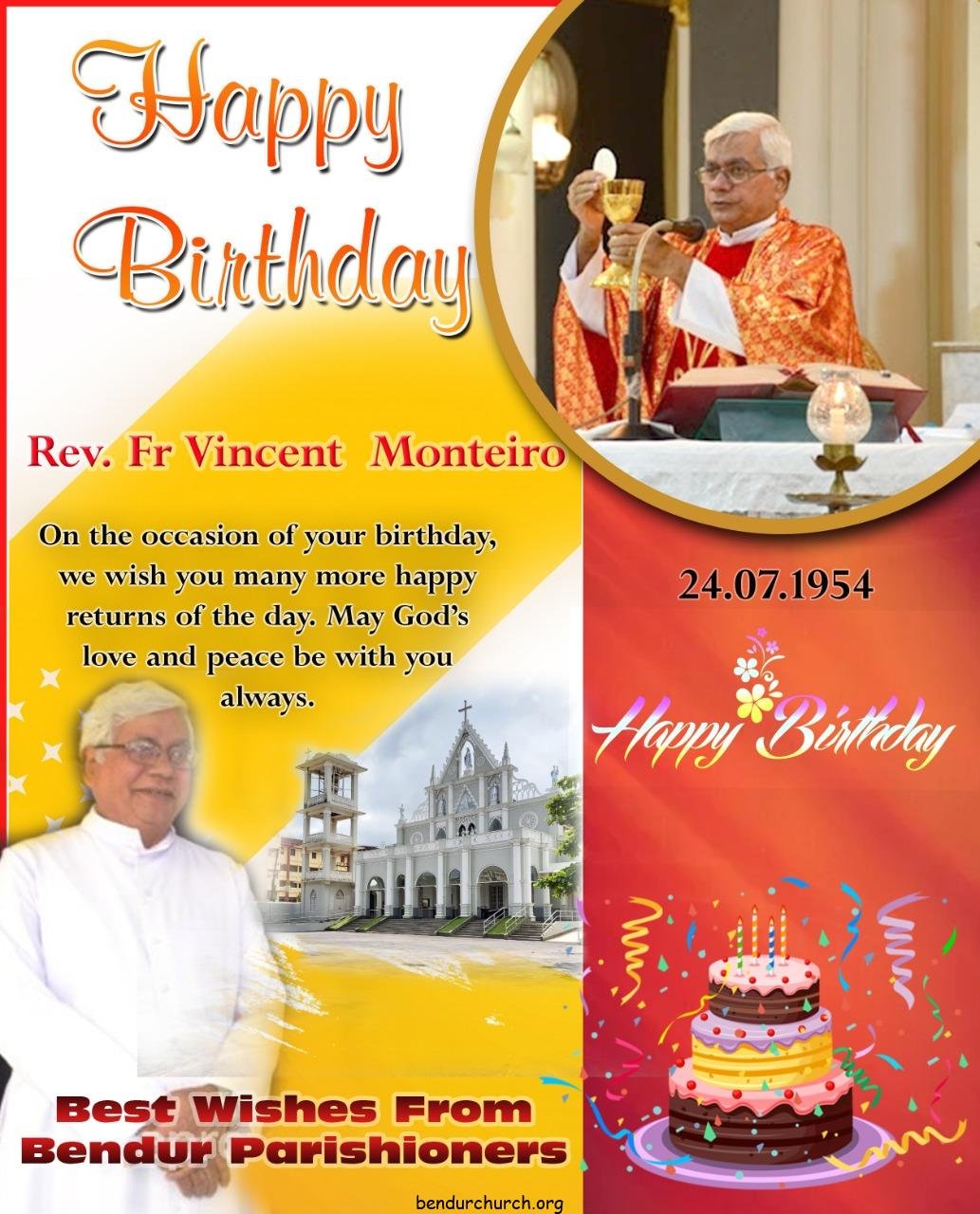 Happy Birthday to our beloved Parish Priest Rev.Fr Vincent Monteiro